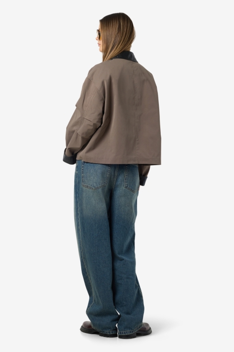 Noisy may nmnora pu collar jacket dd
